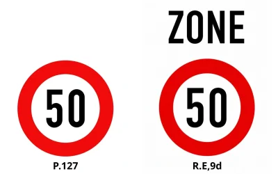 Biển P.127 và R.E,9d chỉ khác nhau chữ %22ZONE%22.webp